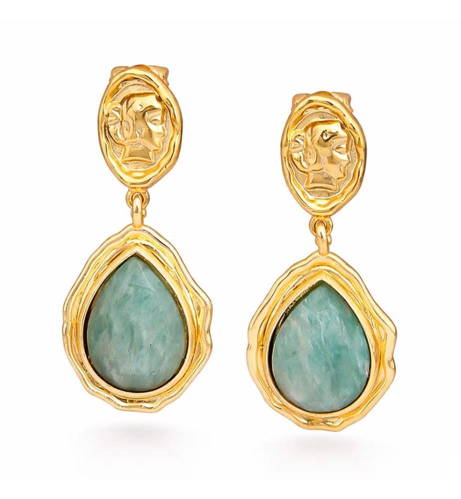 Boucles d'Oreilles Amazonite - Vert clair