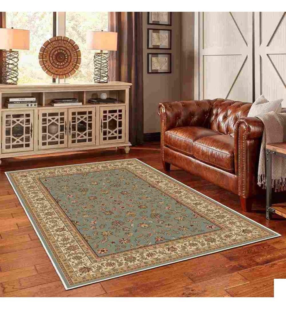 Tapis, vert, 70% coton - 30% chenille, 200 x 300 cm