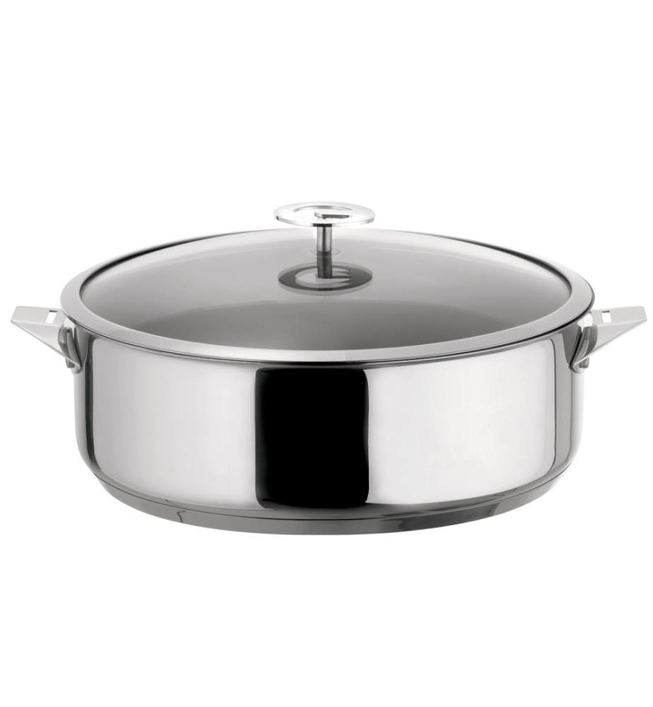 Sauteuse Eclipse 28 cm avec Couvercle - Argenté