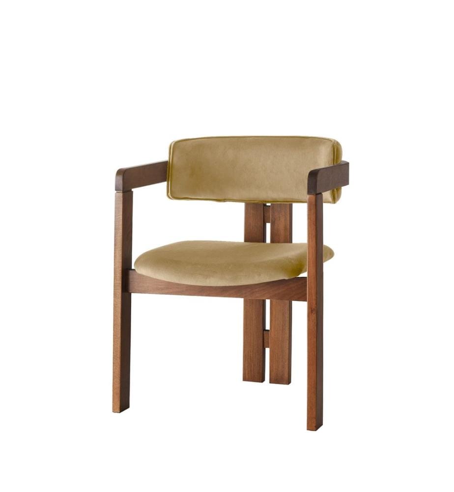 Chaise, Noyer, Taupe clair, châssis : Bois