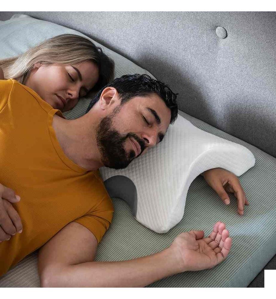 Oreiller Cervical Viscoélastique pour Couple Cozzy - Blanc