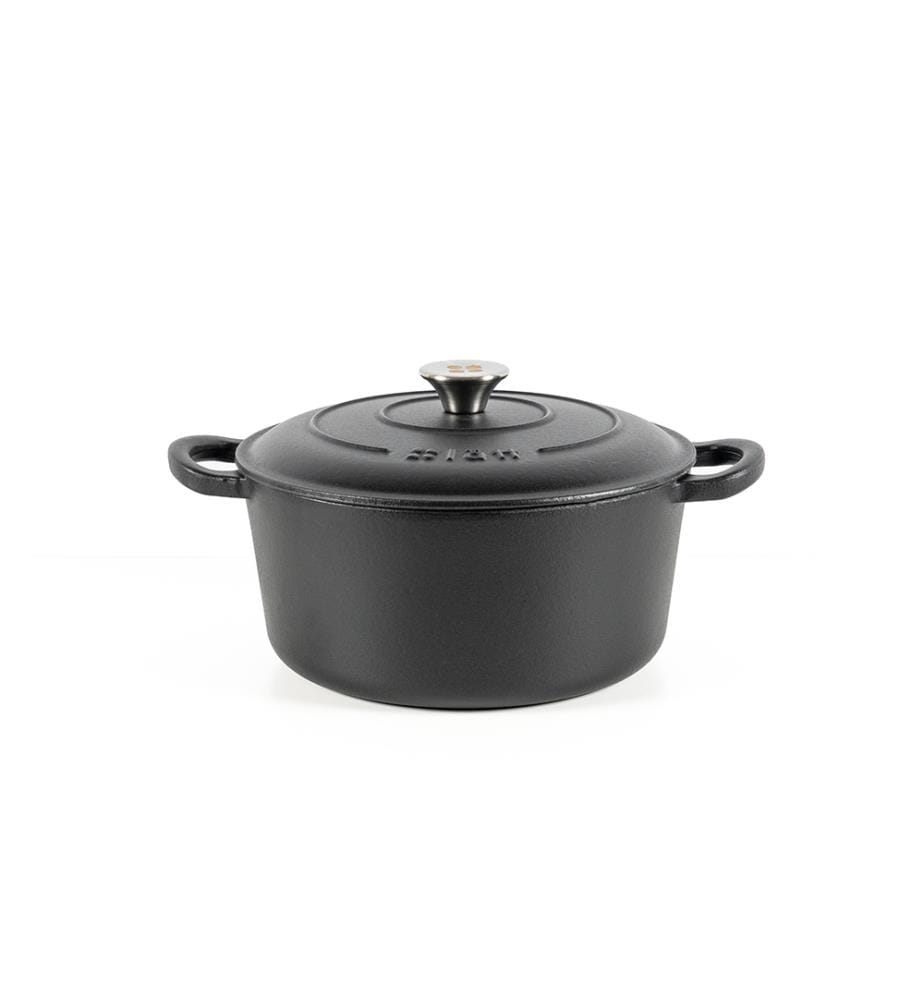 Cocotte Round Latt 26x12 cm - 4,8 L - Fonte émaillée noire