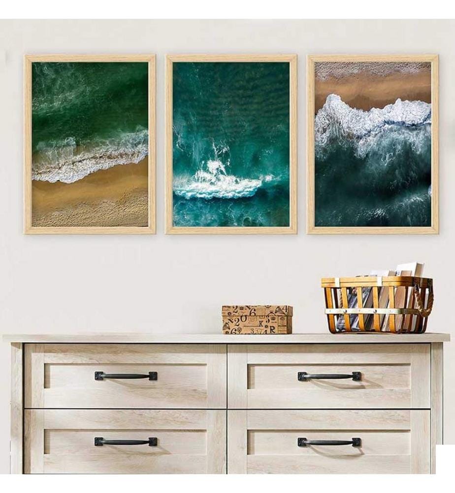 Tableau décoratif encadré, 3 pièces, multicolore