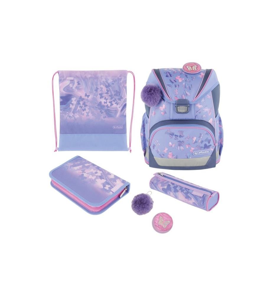 Cartable Herlitz UltraLight Plus Butterfly Set de 4 pièces