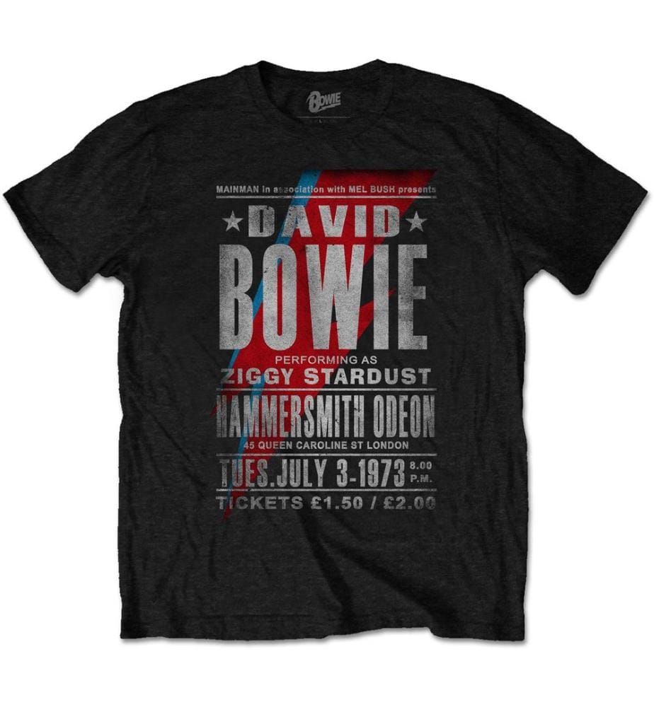 David Bowie - T-shirt HAMMERSMITH ODEON - Adulte