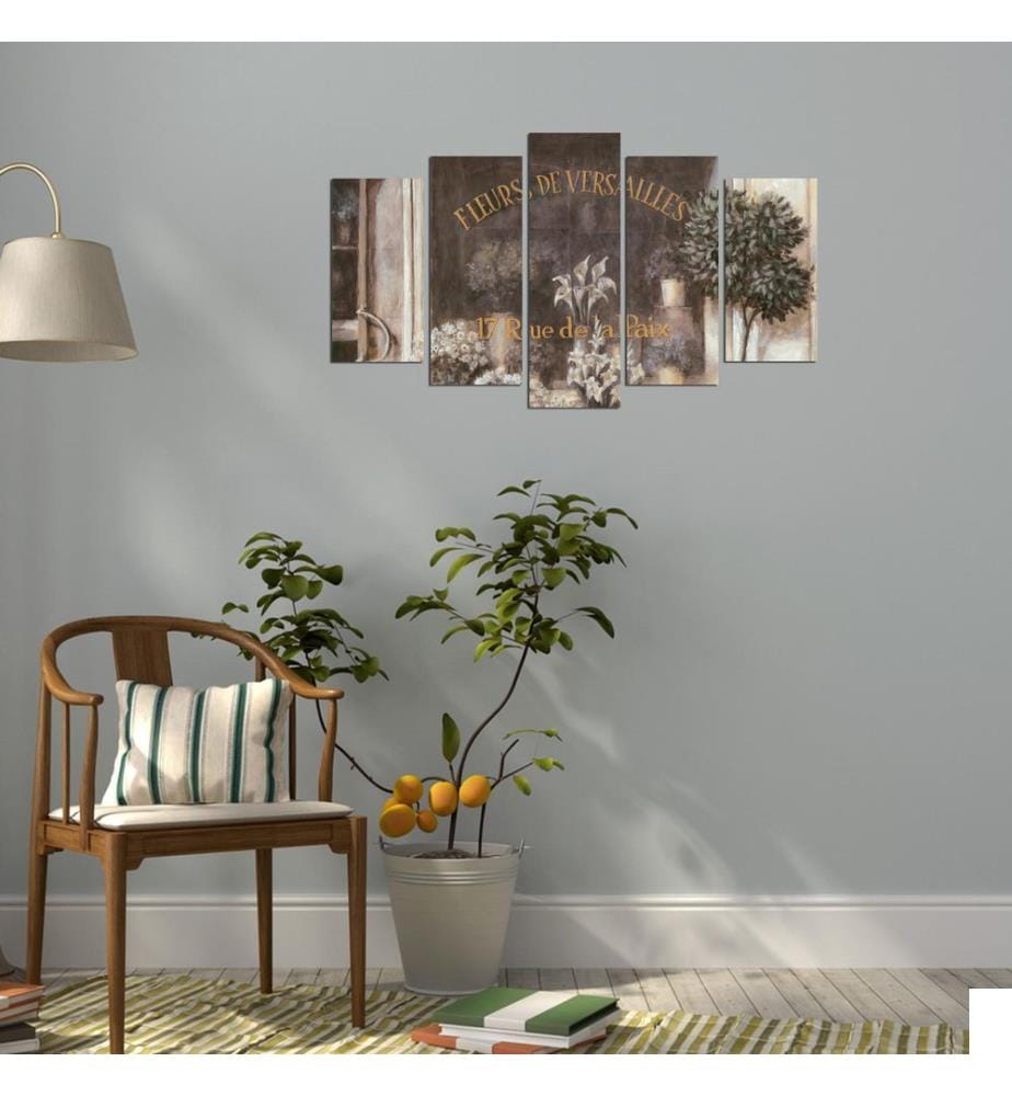 Tableau décoratif en MDF, lot de 5 pièces, 100 % MDF, multicolore