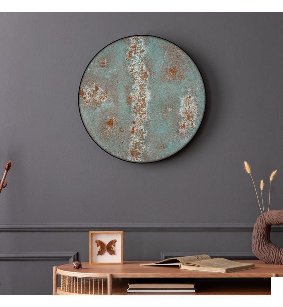 Tableau décoratif, 100 % métal, noir, noyer