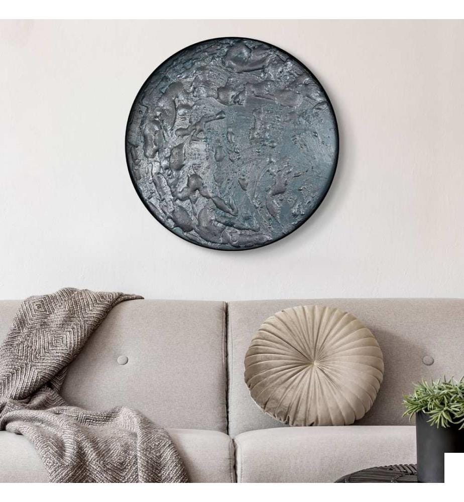 Tableau décoratif, 100 % métal, noir, noyer