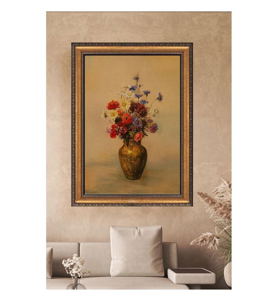 Tableau décoratif encadré sur toile, 50 % polystyrène / 50 % toile polyester, multicolore