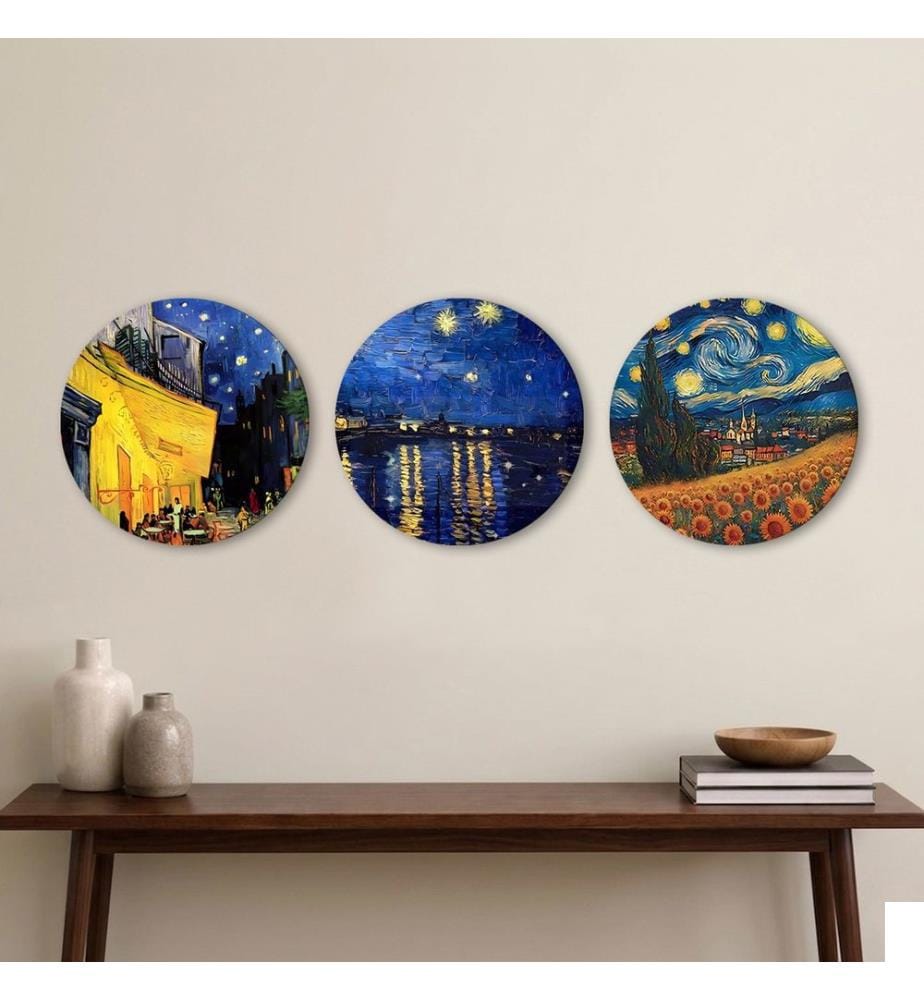 Tableau décoratif en MDF, 3 pièces, 100 % MDF, multicolore