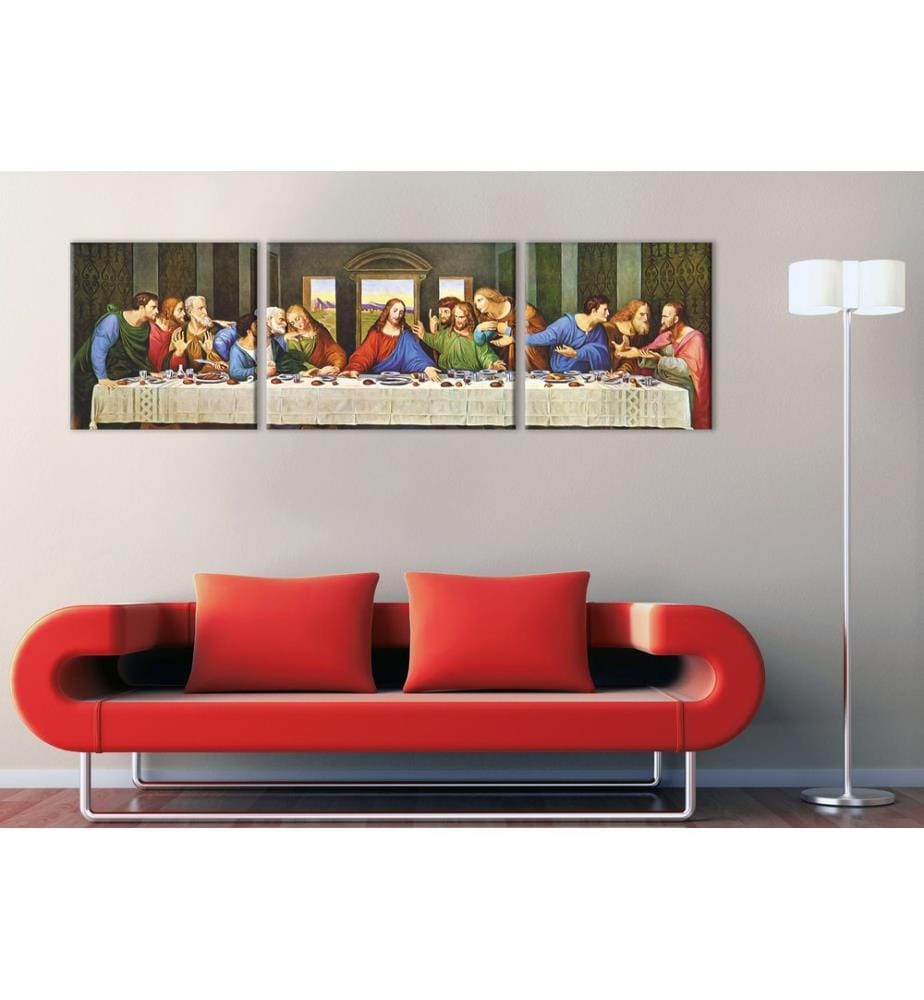 Tableau décoratif sur toile, 3 pièces, 50 % coton / 50 % polyester, multicolore