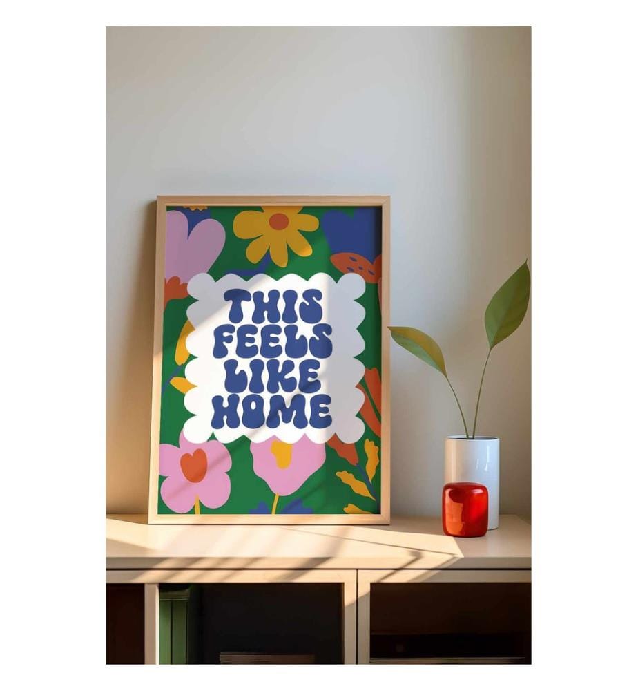 Tableau décoratif encadré en MDF, 100 % bois massif, multicolore