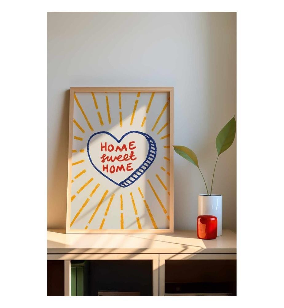 Tableau décoratif encadré en MDF, 100 % bois massif, multicolore