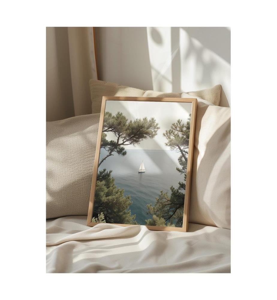 Tableau décoratif encadré, 100 % bois massif, multicolore