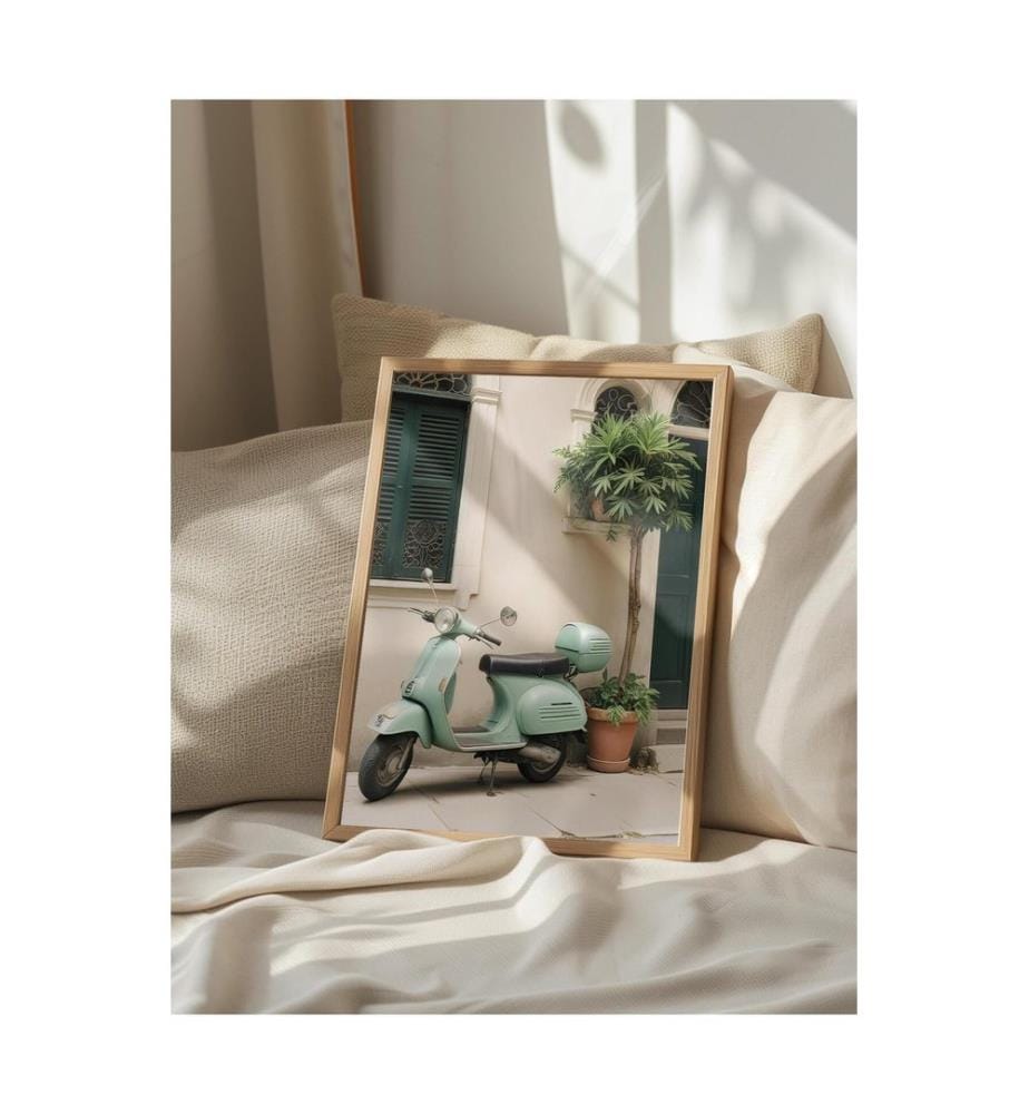 Tableau décoratif encadré, 100 % bois massif, multicolore