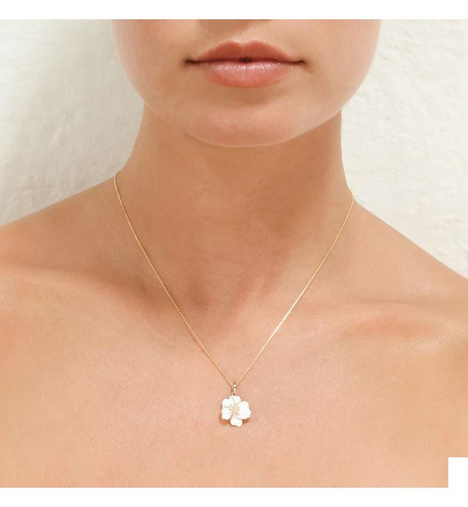 Pendentif Orchidée - Or Jaune 375/1000