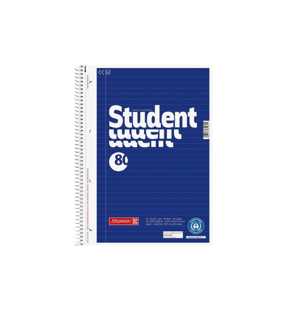 Cahier d'exercices Collegeblock A4 Recycling A4, ligné, 80 feuilles