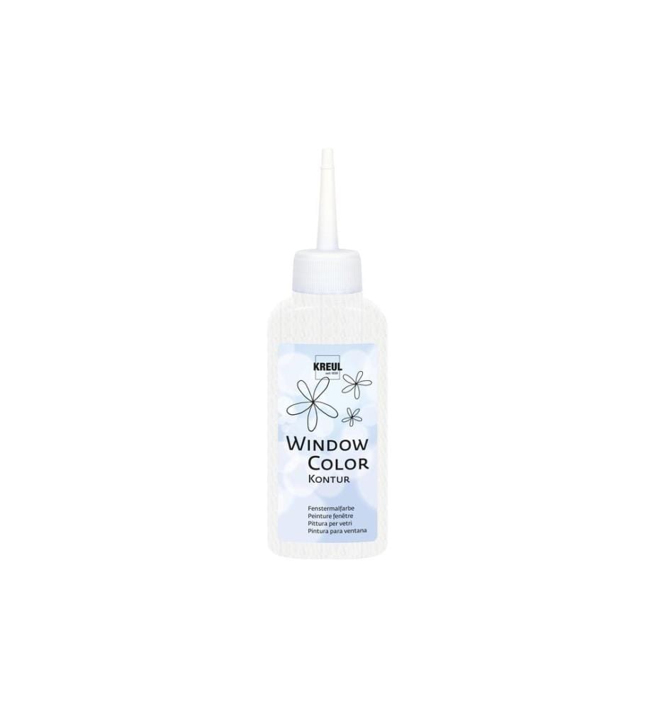 Peinture pour vitres Kreul Contour Blanc, 80 ml