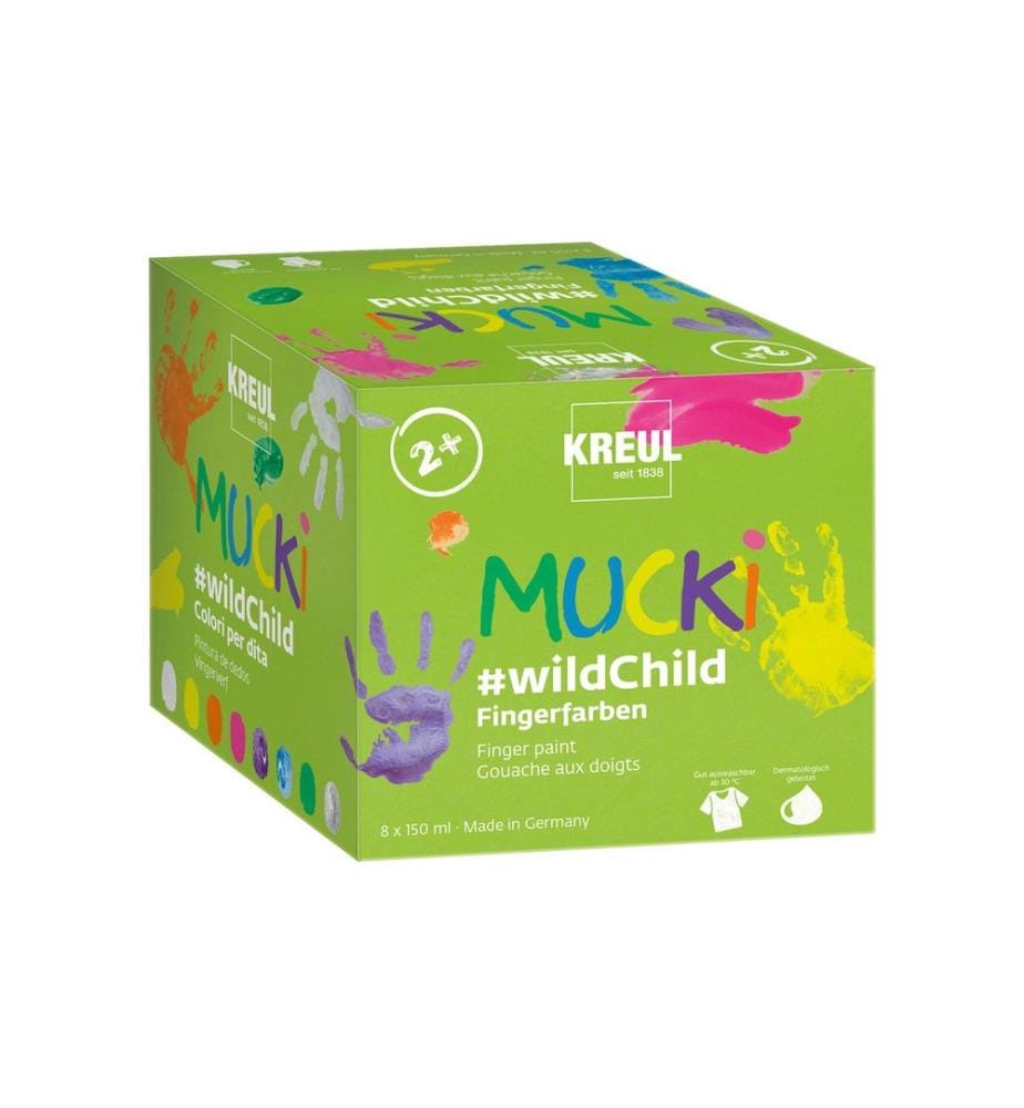 Peinture pour doigts Kreul Kreul Mucki 150 ml, 8 pièces
