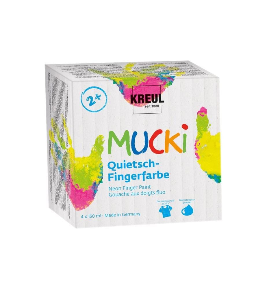 Kreul peinture pour les doigts Mucki 150 ml, 4 pièces