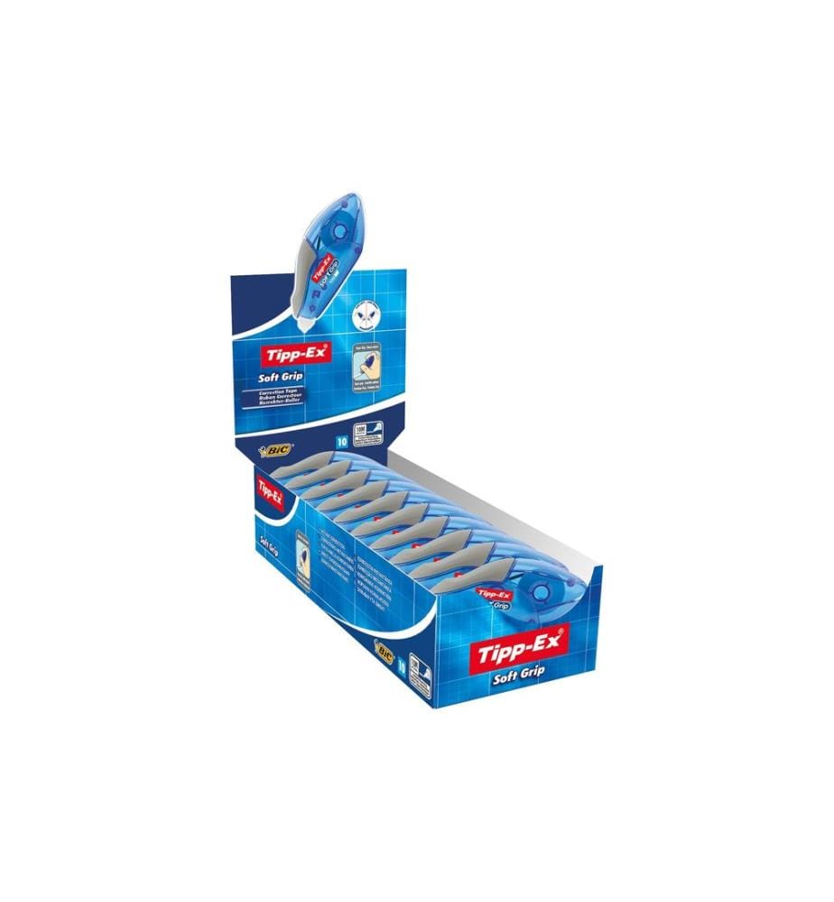 Tipp-Ex Roller correcteur Soft Grip 4,2 mm, Boîte de 10
