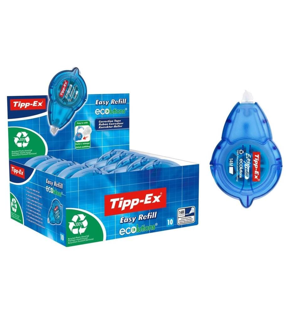 Roller correcteur Tipp-Ex Easy Refill Ecolutions 5 mm, boîte de 10