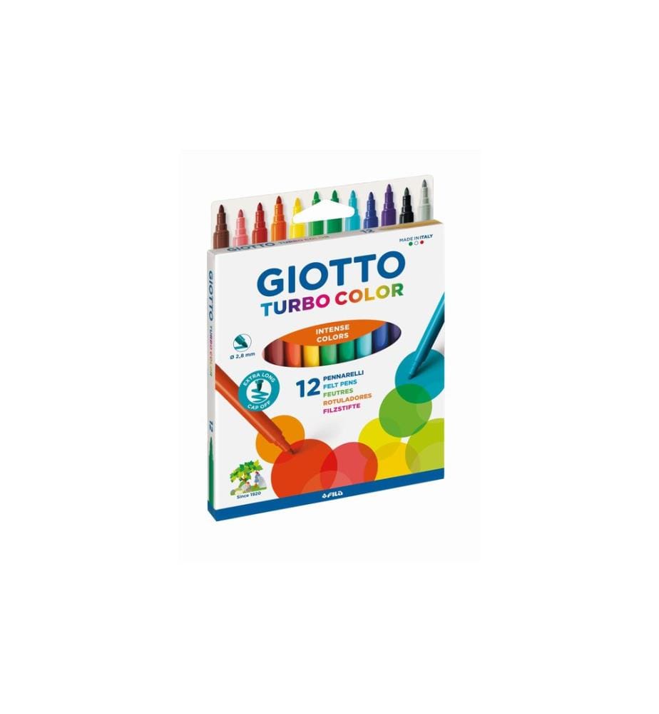 Giotto feutre Turbo Color multicolore 12 pièces