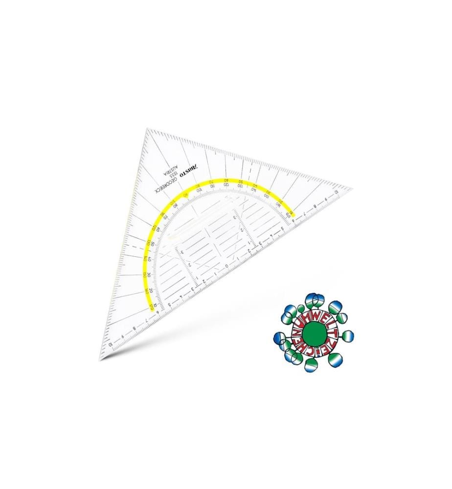 Aristo Équerre géométrique 22.5 cm avec facette et picots encreur
