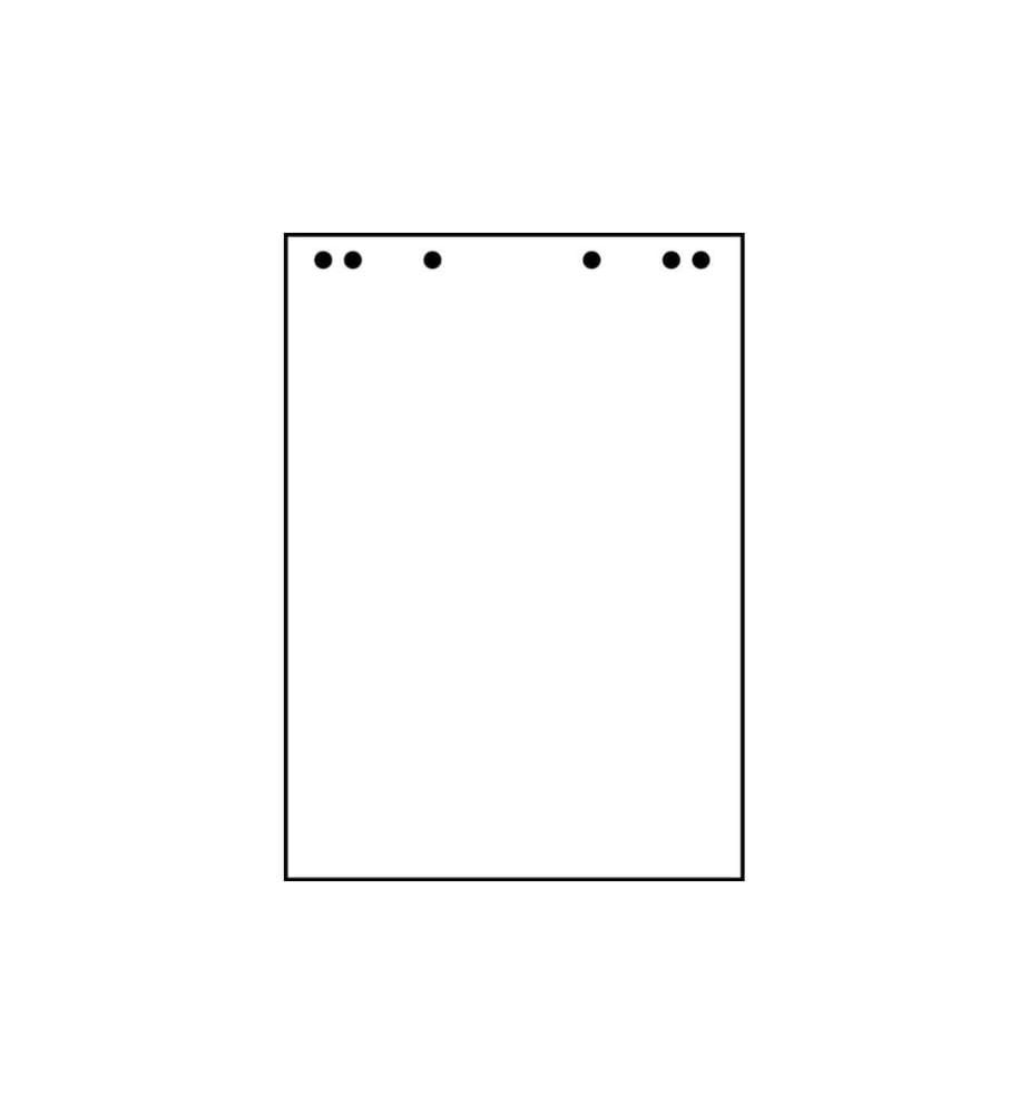Landré Bloc paperboard 65 x 98 cm, vierge, Blanc, 5 pièces
