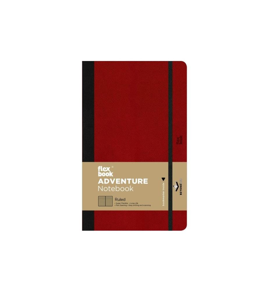 Flexbook Carnet d'aventure 13 x 21 cm, Ligné, Rouge