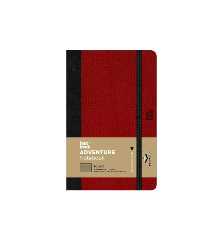 Flexbook Carnet d'aventure 9 x 14 cm, ligné, rouge