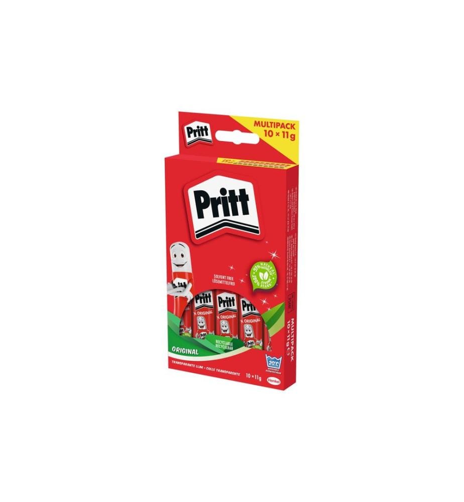 Lot de bâtons de colle Pritt 11 g, 10 pièces