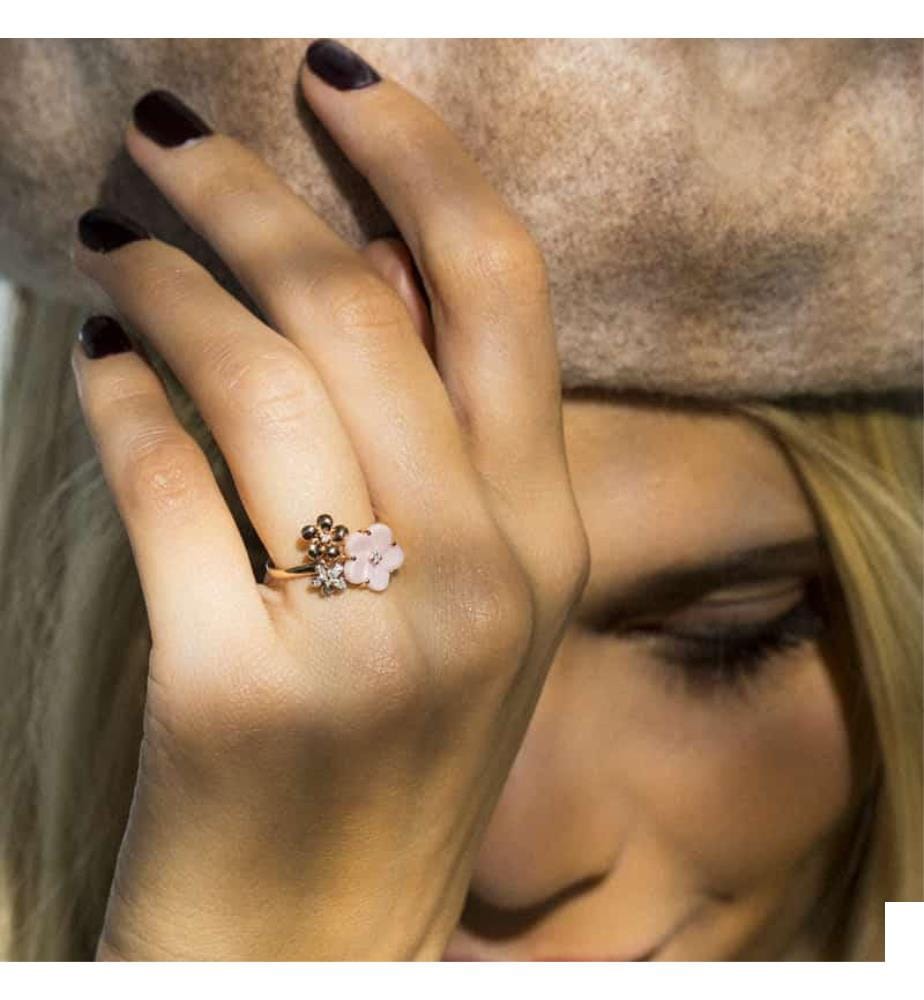 Bague Floraisons - Or Rose 375/1000