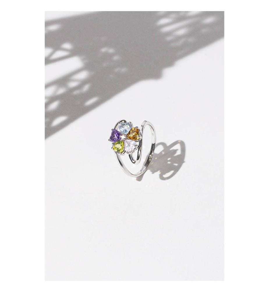 Bague Color Explosion - Or Blanc 375/1000