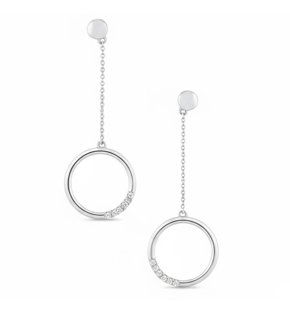 Boucles d'oreilles "Alexa" - Or Blanc