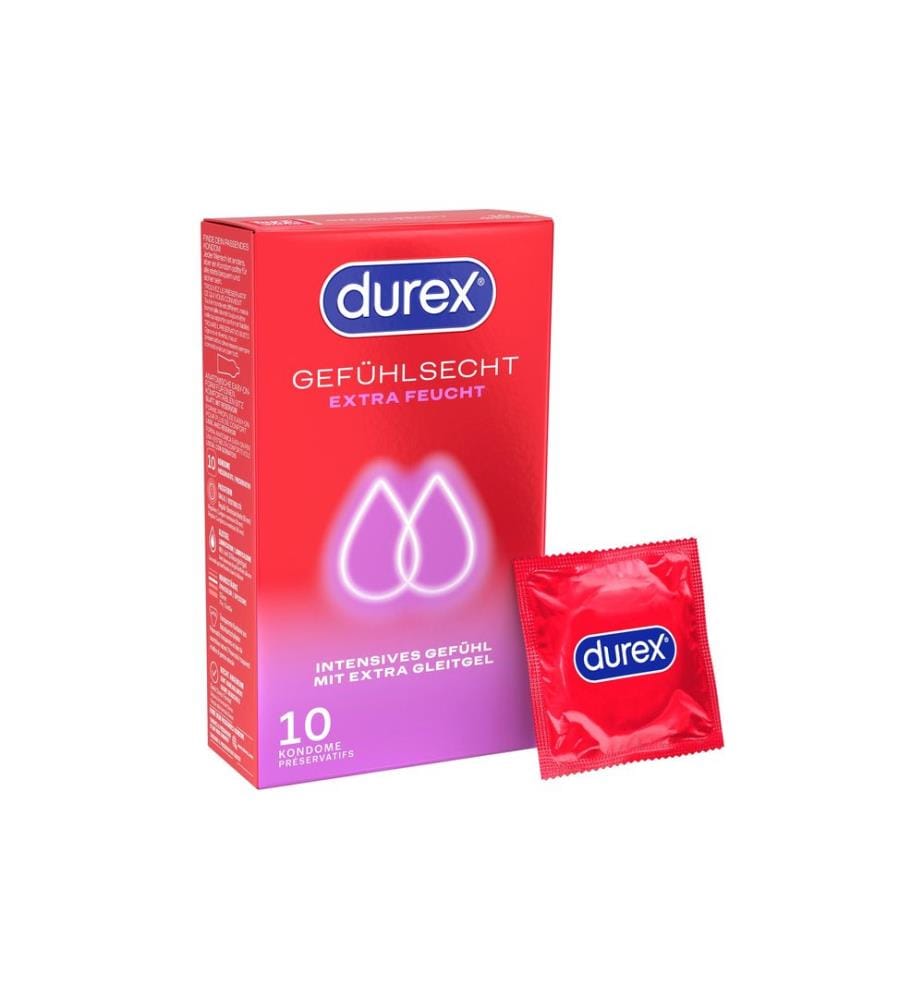 Durex Préservatifs Feeling Extra Lubrifiés 10 pièces