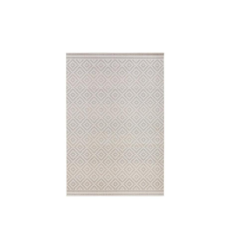 Hanse Home Losange Tapis d'intérieur et d'extérieur 80 x 150 cm, Gris/Crème