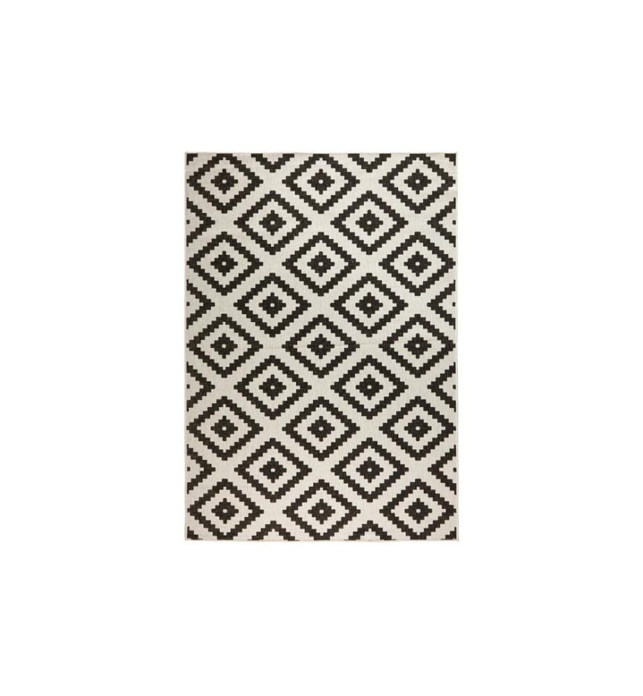 Hanse Home Malte Tapis d'intérieur et d'extérieur 120 x 170 cm, Noir/Crème