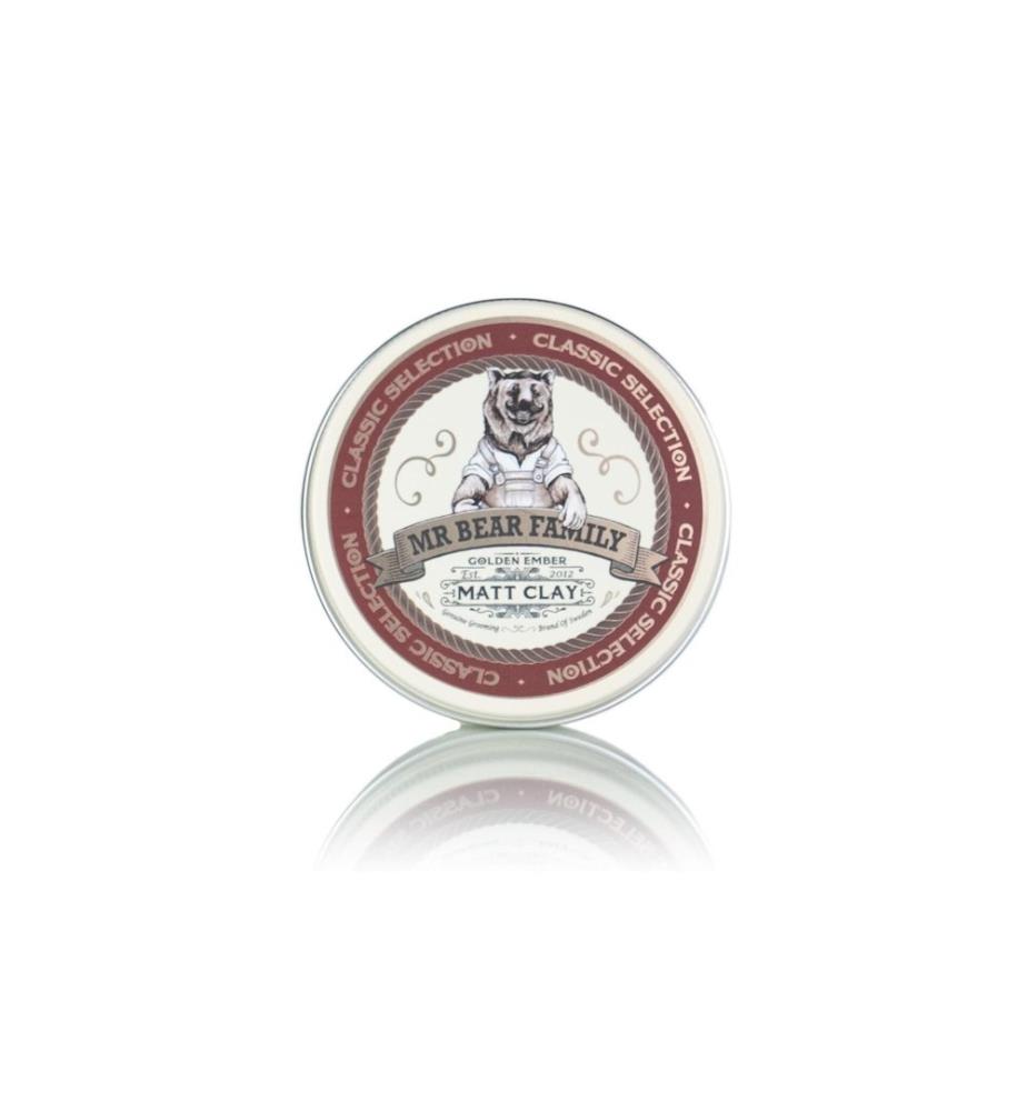 Mr. Bear Family Pommade argileuse matte Golden Ember 100 ml