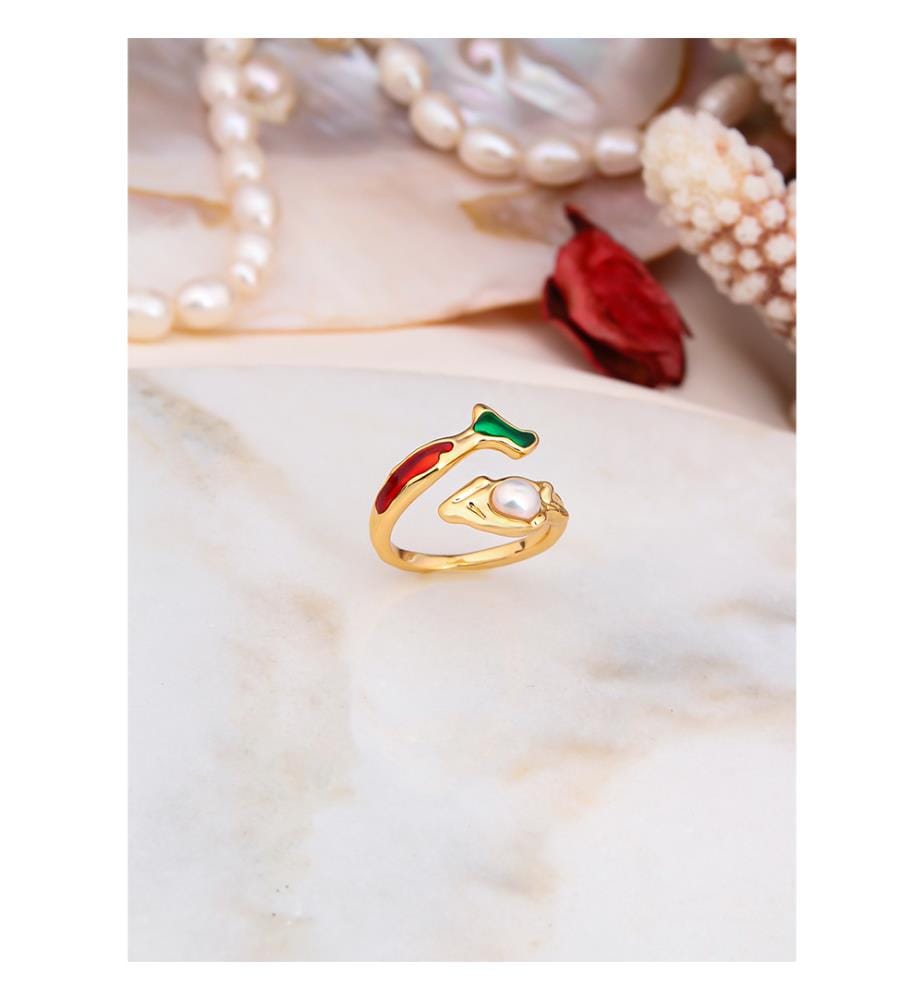 Bague en perles - Blanc