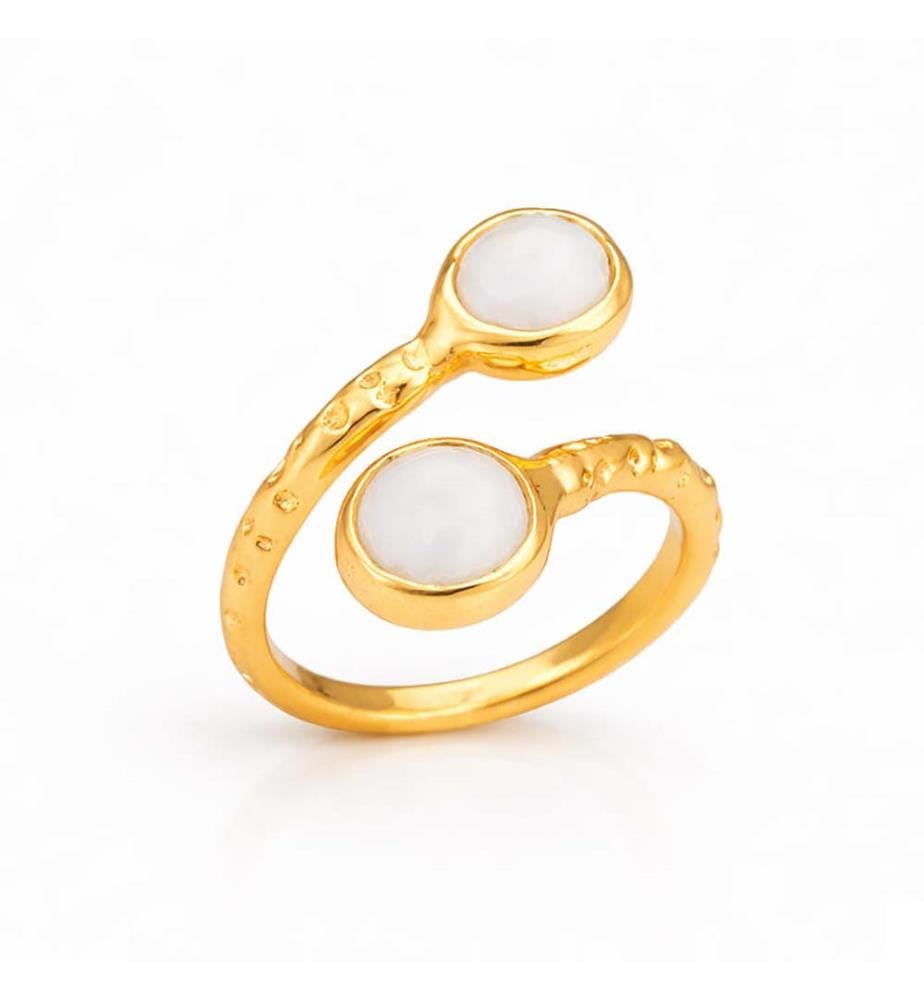 Bague Pierre de Lune - Blanc