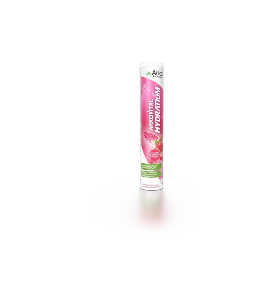 Arkopharma Compressa effervescente Électrolytes hydratium framboise 24 Pièce/s