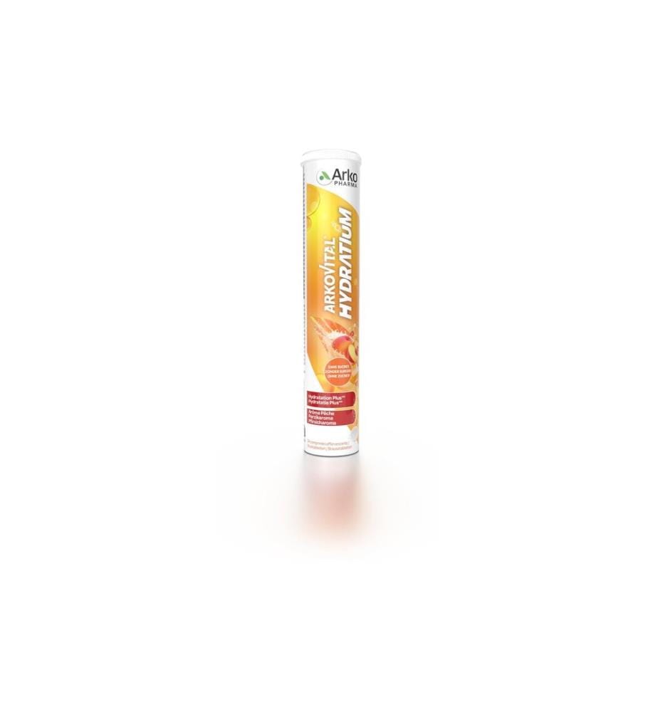 Arkopharma Compressa effervescente Électrolytes Hydratium Pêche 24 Pièce/s