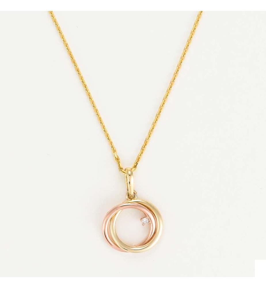 Pendentif Trianon - Or Bicolore 375/1000