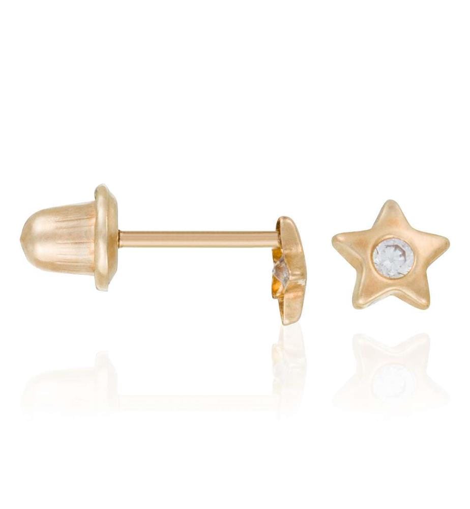 Boucles d'Oreilles Etoile - Or Jaune 375/1000