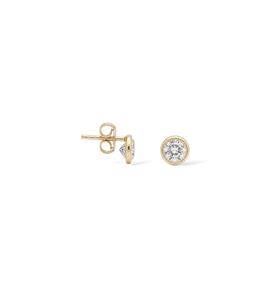 Boucles d'Oreilles Puces Tendresse  Or Jaune