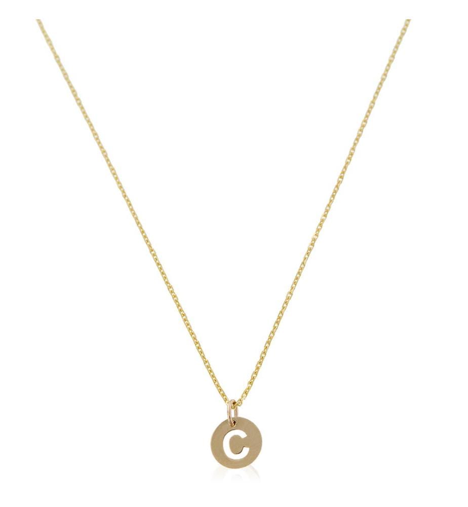 Pendentif Lettre C Dorée - Or Jaune 375/1000