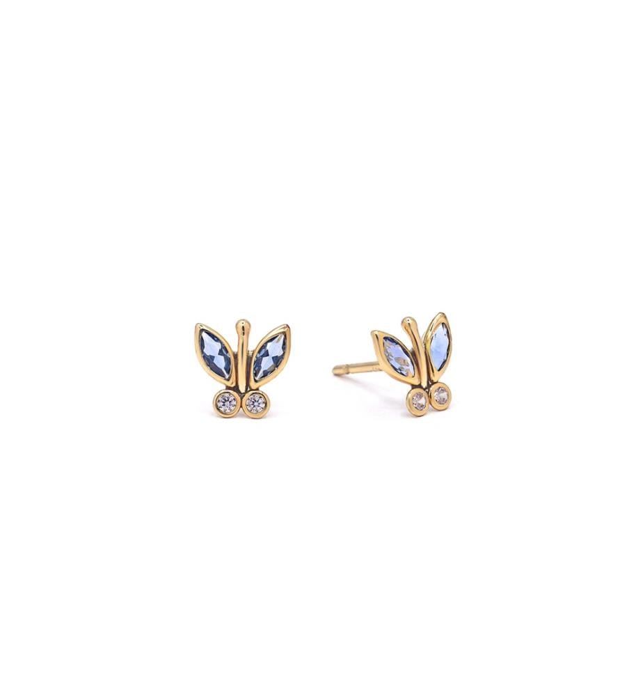 Boucles d'Oreilles Papillon Éclat - Or