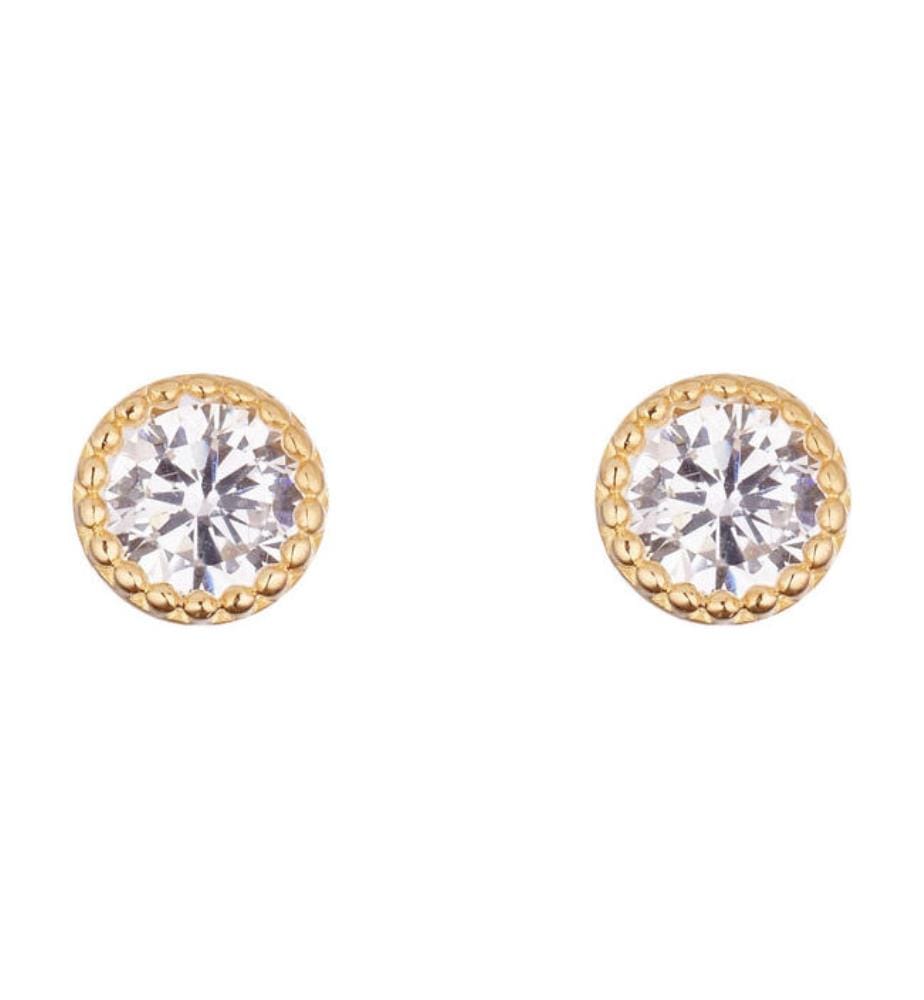 Boucles d'Oreilles Petits Ronds - Or Jaune