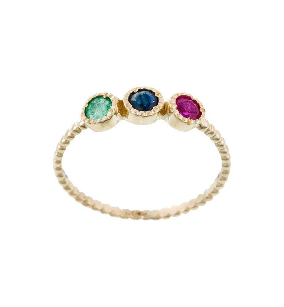 Bague Trio précieux
